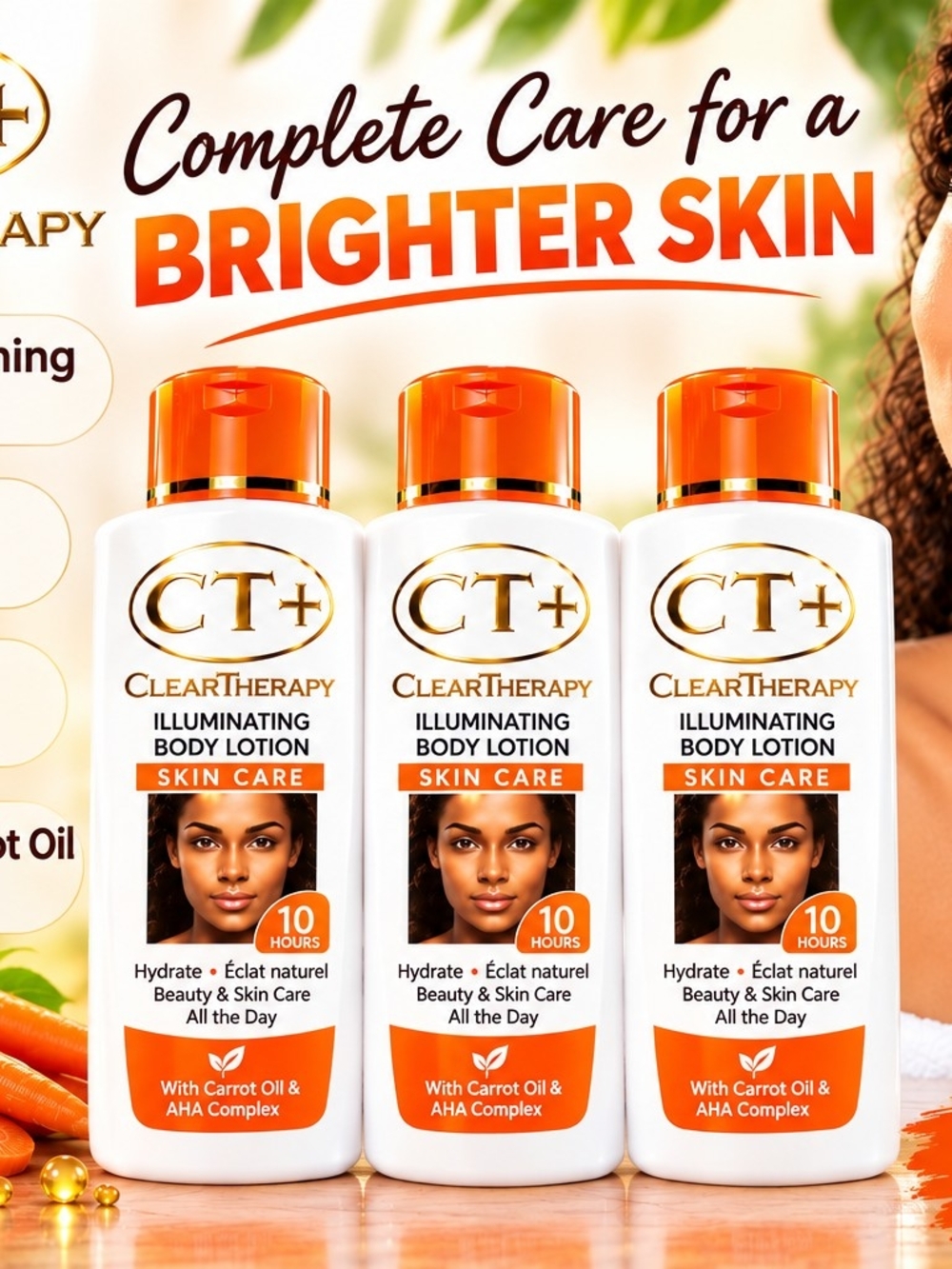 therapy CT+ Illuminating Body Lotion - Orange, White